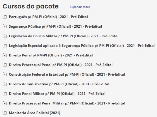 Pacote Completo p/ PM-PI (Oficial) - 2021 - Pré-Edital