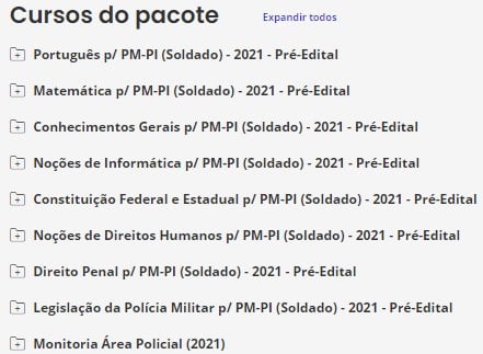 Pacote Completo p/ PM-PI (Soldado) - 2021 - Pré-Edital