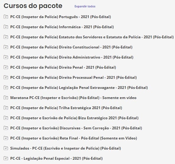 1.PC-CE (Inspetor de Polícia) Pacote Completo - 2021 - Pós-Edital