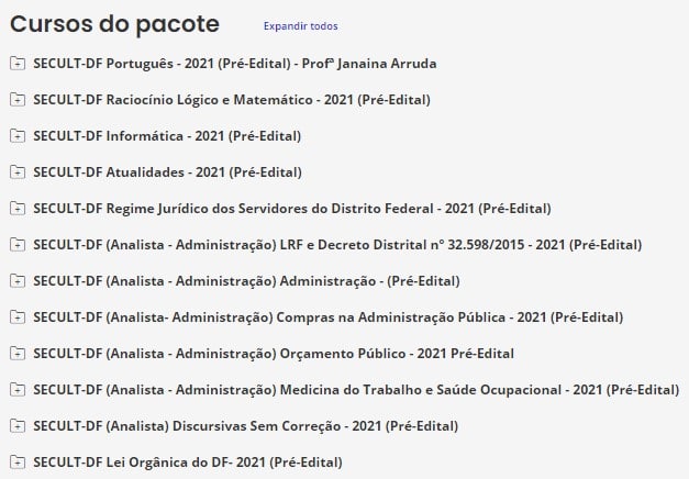 SECULT-DF (Analista - Administração) Pacote - 2021 (Pré-Edital)