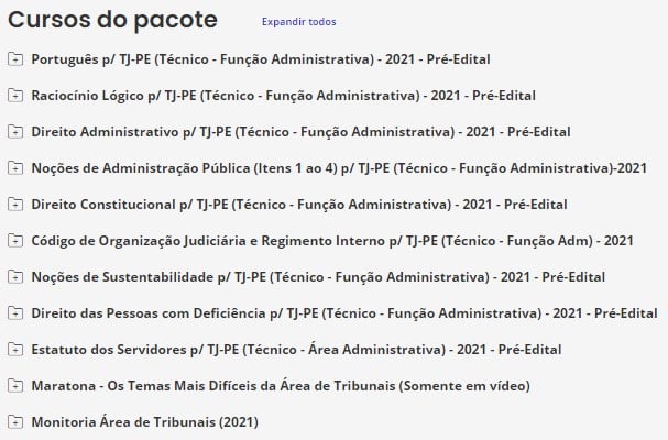 Pacote Completo p/ TJ-PE (Técnico - Função Administrativa) - 2021 - Pré-Edital