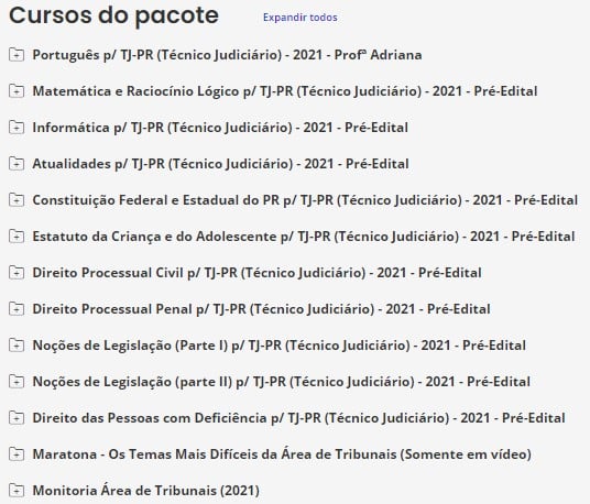 Pacote Completo p/ TJ-PR (Técnico Judiciário) - 2021 - Pré-Edital