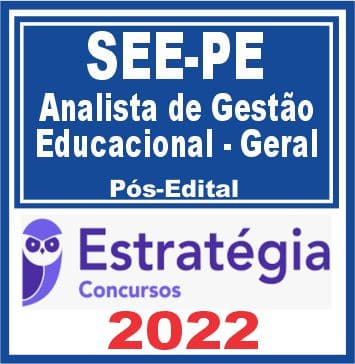 SEE-PE (Analista de Gestão Educacional - Geral) Pacote - 2022 (Pós-Edital)