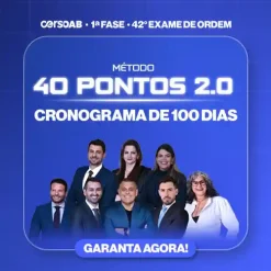 oab 1 fase 42 cers - cronograma 100 dias